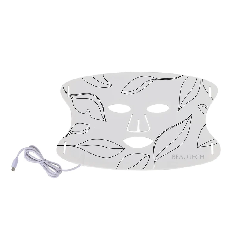 Beautech LED-Gesichtsmaske aus Silikon mit Controller, 33,8x21,8x0,5 cm