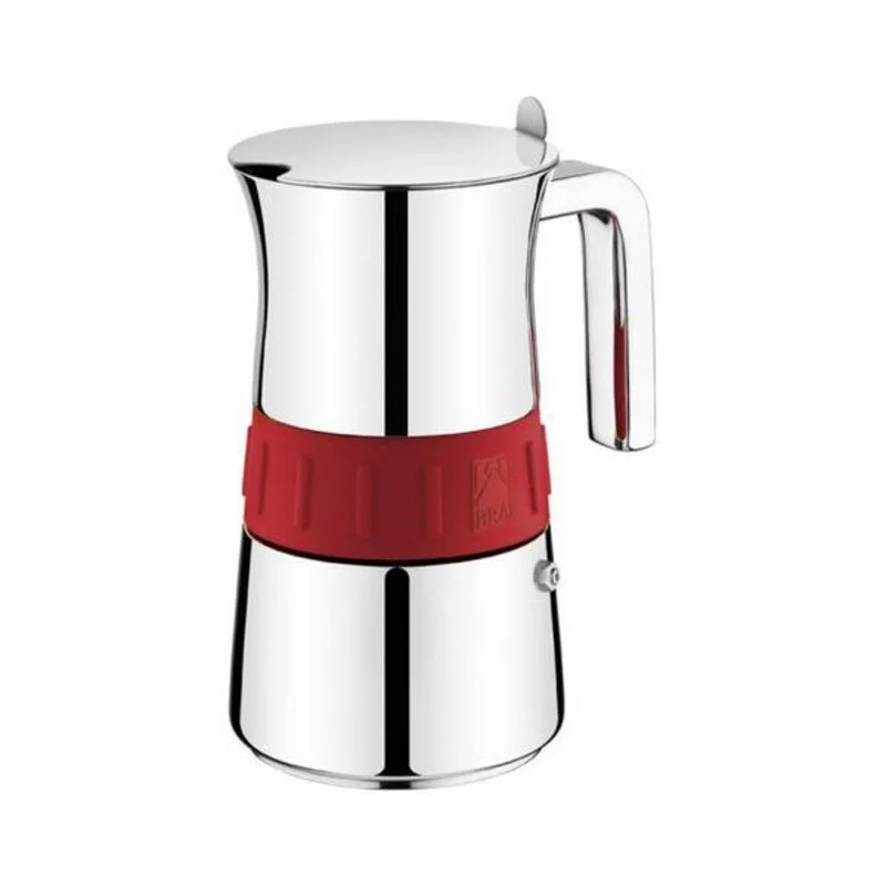 Italienische Kaffeekanne BRA Elegance Red (10 Cups)