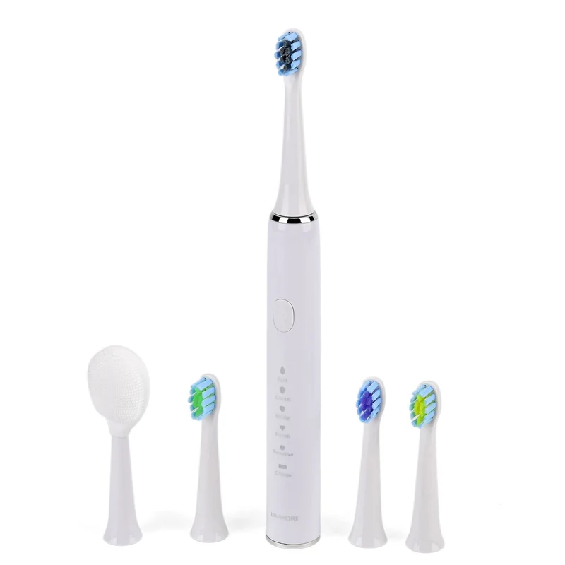 USB charging frequency sonic electric toothbrush - black Size: 24.5*2.5cm Weight: 116g Material: ABS 3.7V 14500 lithium battery 500MA 2.5W Maximu