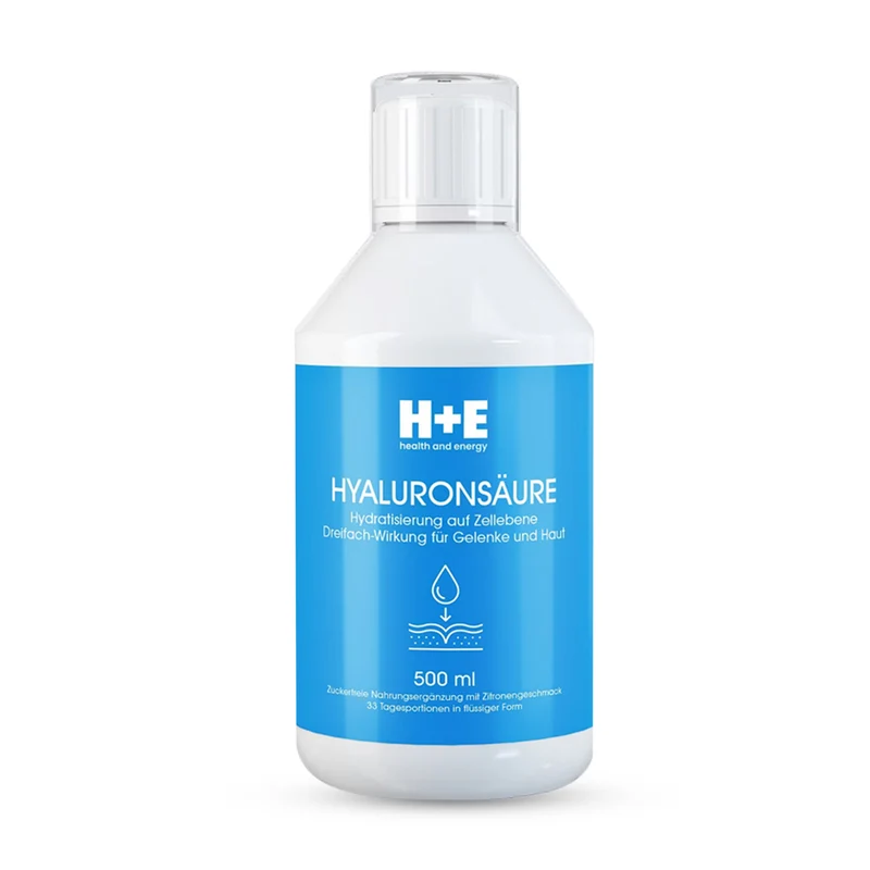 H+E Studiengeprüfte Hyaluron-Formel für straffe Haut und Bindegewebe